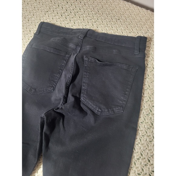 Topshop Skinny Slim Dark Wash Black Denim Jeans Button Zip Stretch Women's - Picture 4 of 6
